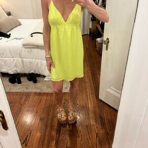 RVCA Neon Lime Slip Dress